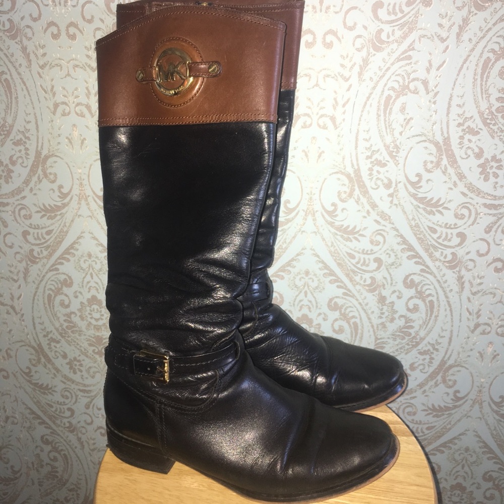 Michael Kors knee high leather boots
